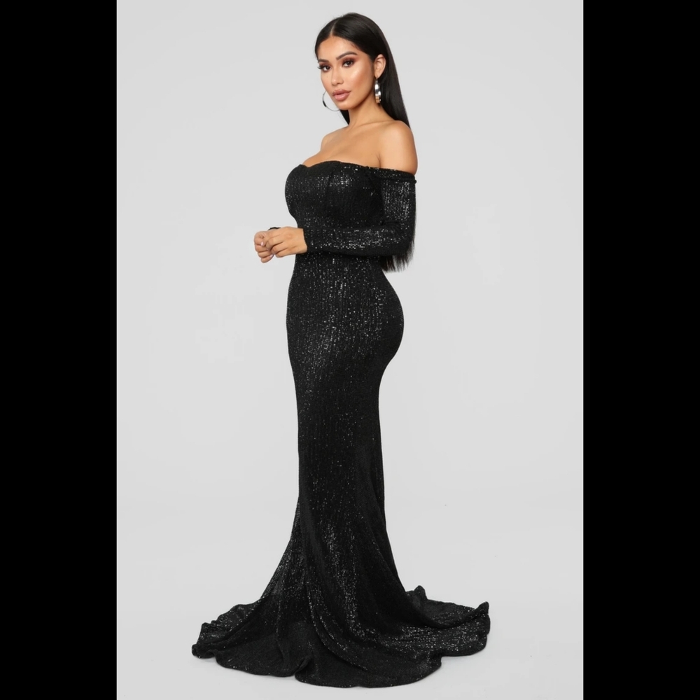 Black Sequin Dress